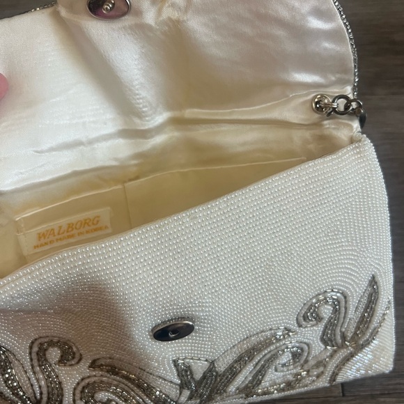 Vintage Beaded Silver Handbag - Picture 5 of 8